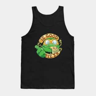 Pizza turtle time. Mikey will eat anything! Tank Top